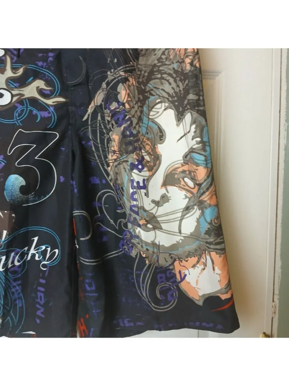 Tattoo Tattoo By Free Spirit Mens Large  Graphic Board Shorts W/ Opener #D20